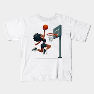 Female basketball player Kids T-Shirt